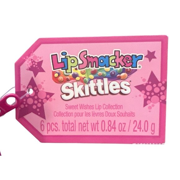Vintage Bonne Bell Lip Smacker Skittles BUBBLE FONT Lip Balm Set 6pc w/Zip Pouch - Picture 6 of 8